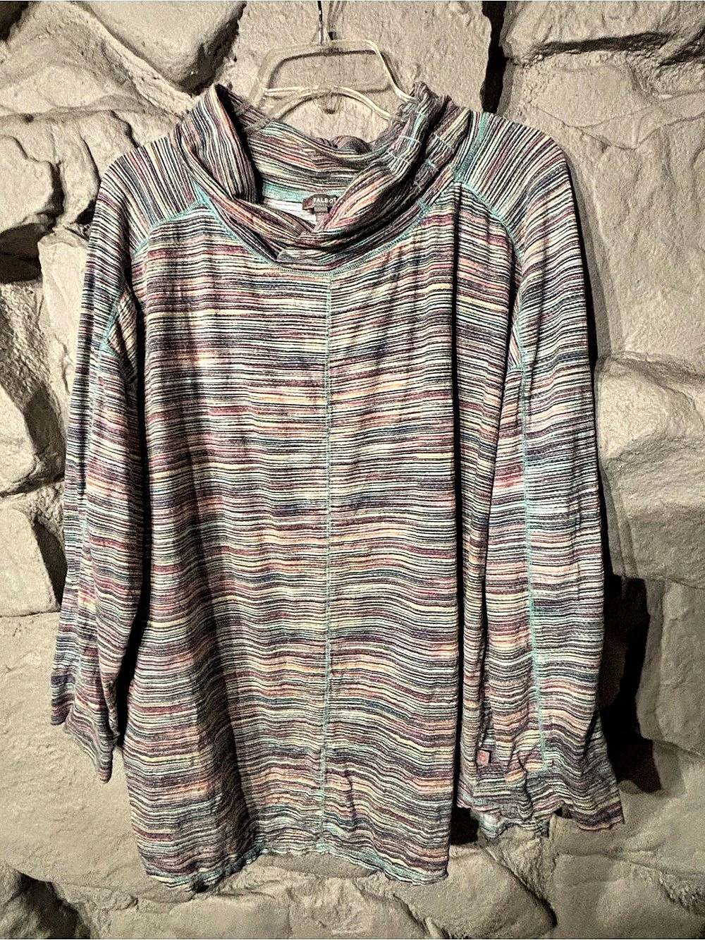 Talbots Striped Cowl Neck Tunic Multicolor Size 2XL